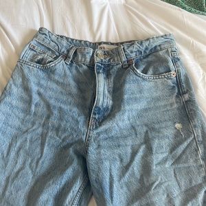 Zara wide leg blue jeans!!